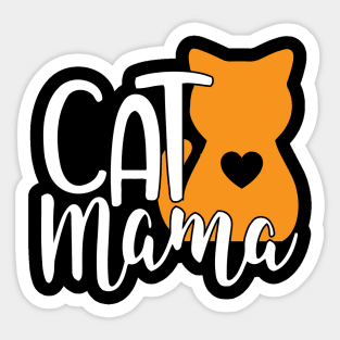 Cute Cat Mama Design, Cat Mom Gift Sticker